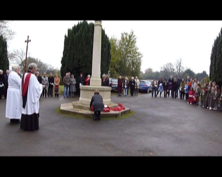 Laying wreath